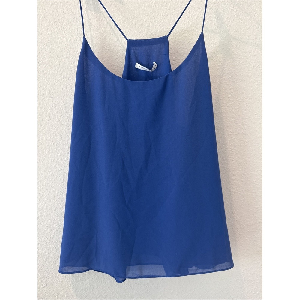 Woman's staccato size m royal blue spagetti strap crop top (16)